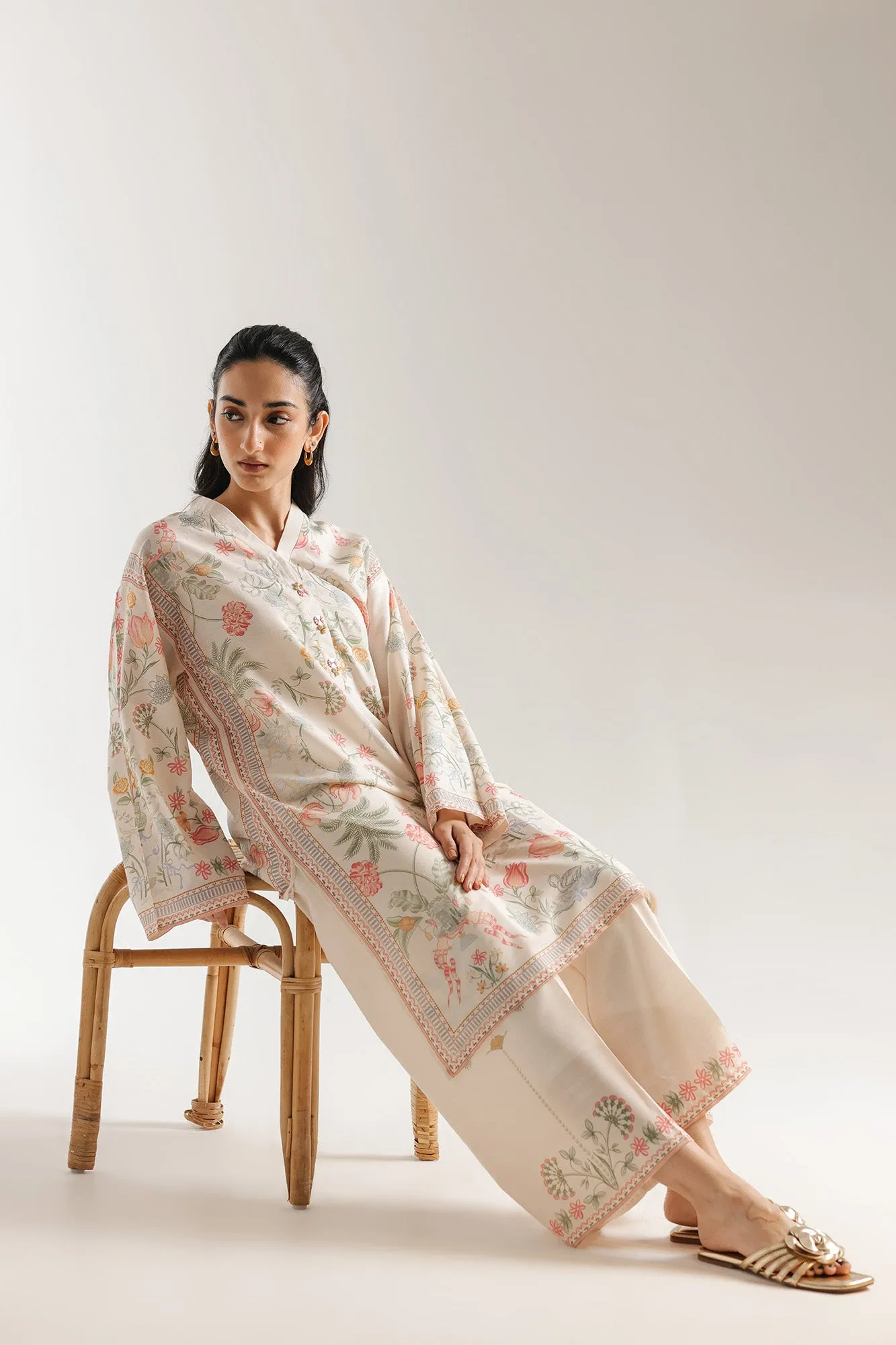 Printed Suit in Lemon Icing
