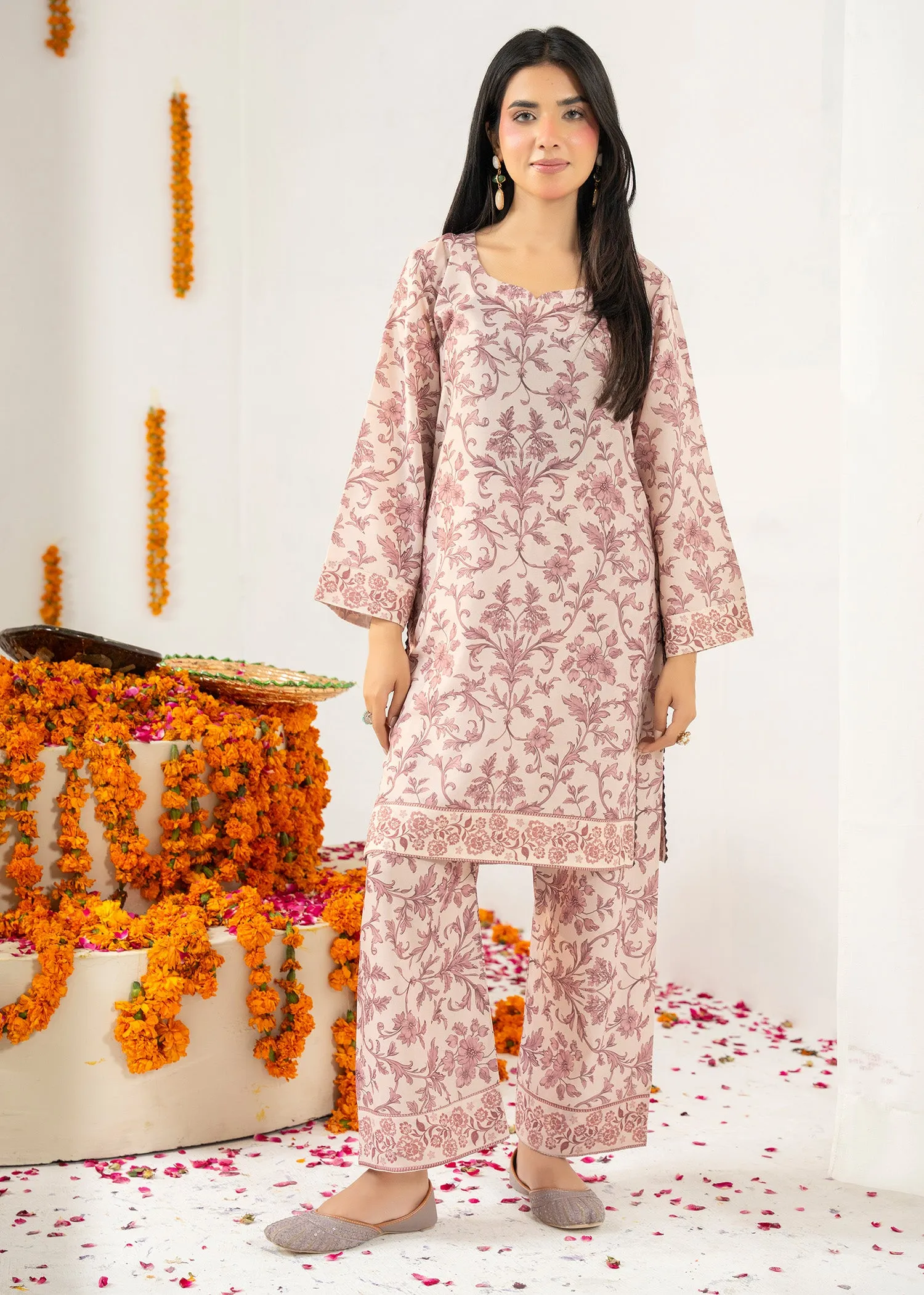 Lawn Co-ord Set in Tea Rose Pink