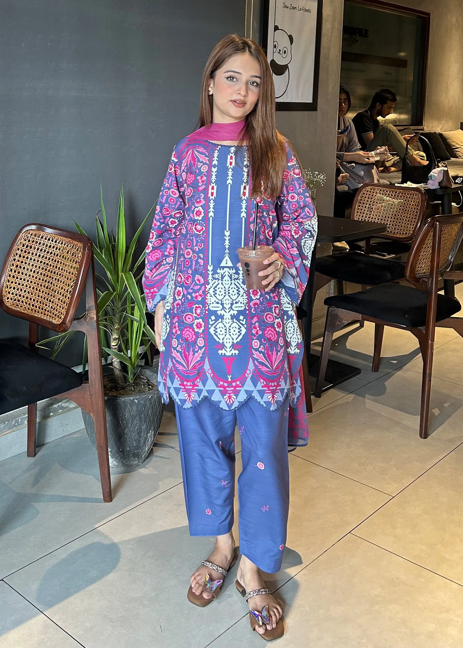 Printed Kurta Set in Multi