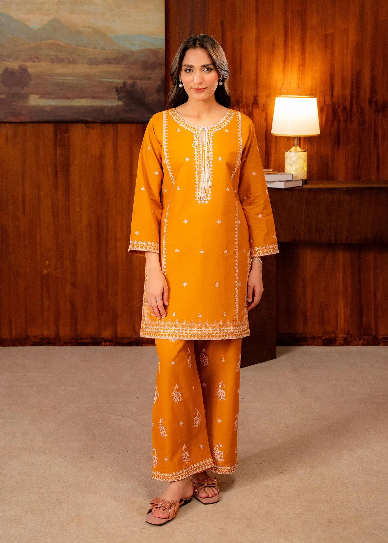 Lawn Kurta Set in White