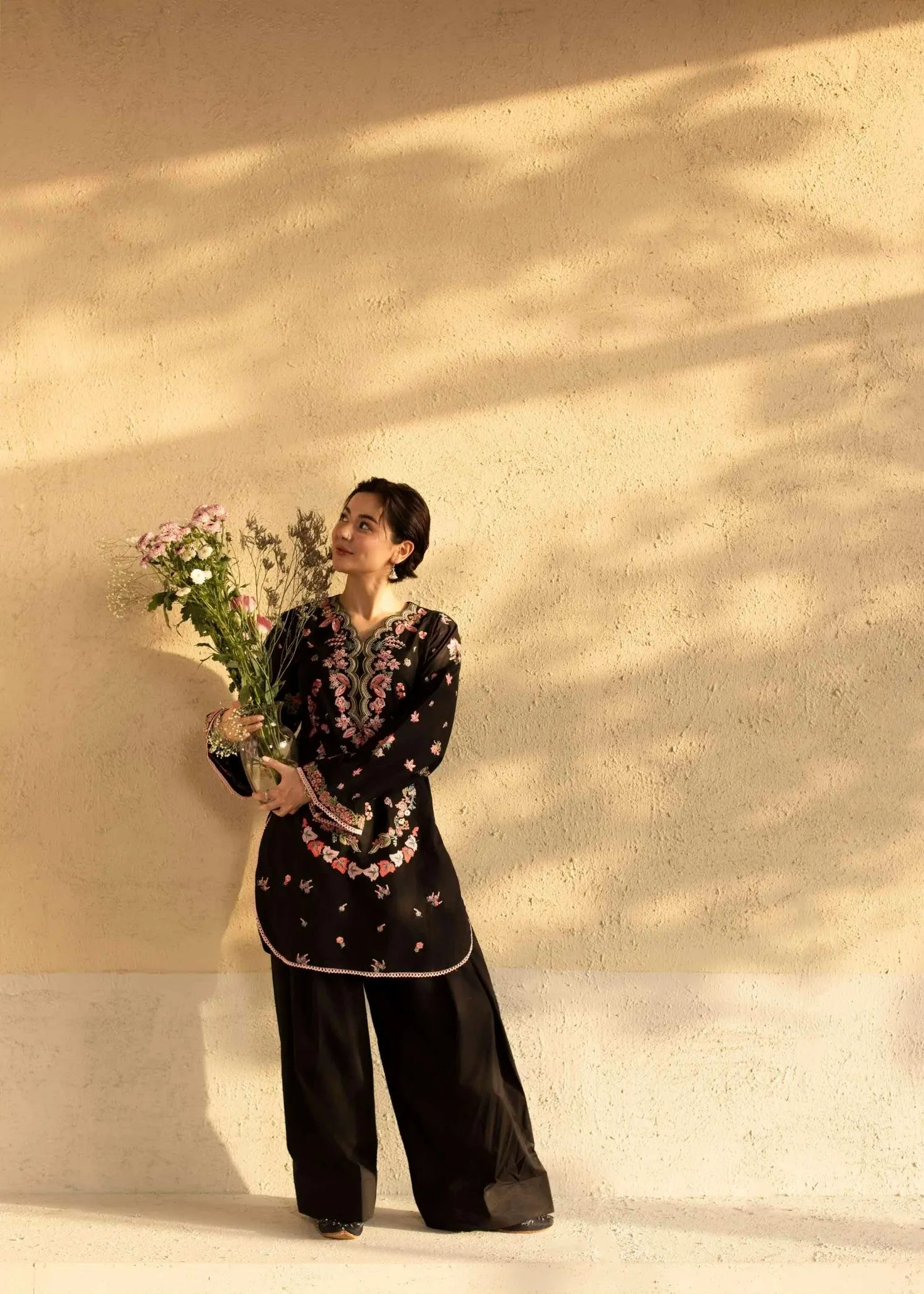 Lawn Kurta Set in Black