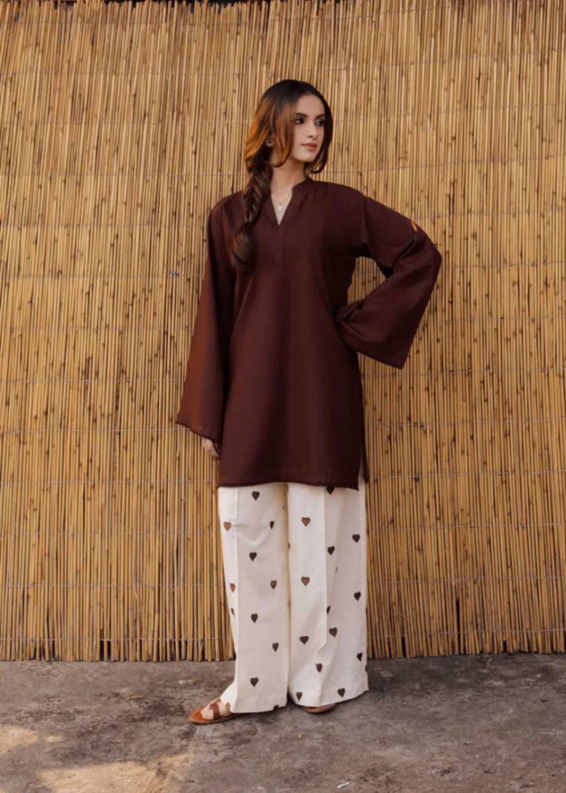Lawn Kurta Set in Off-White