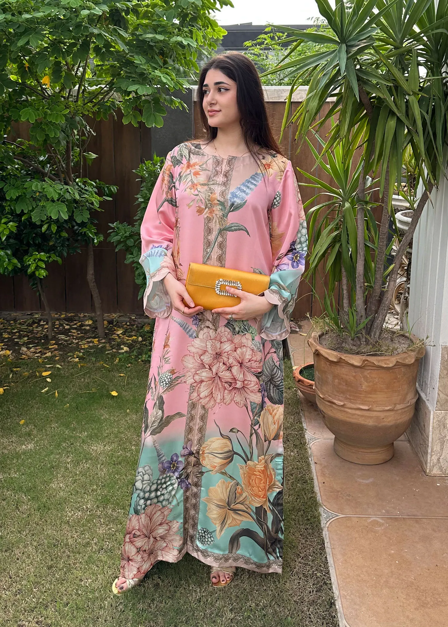 Printed Kaftan in Multi