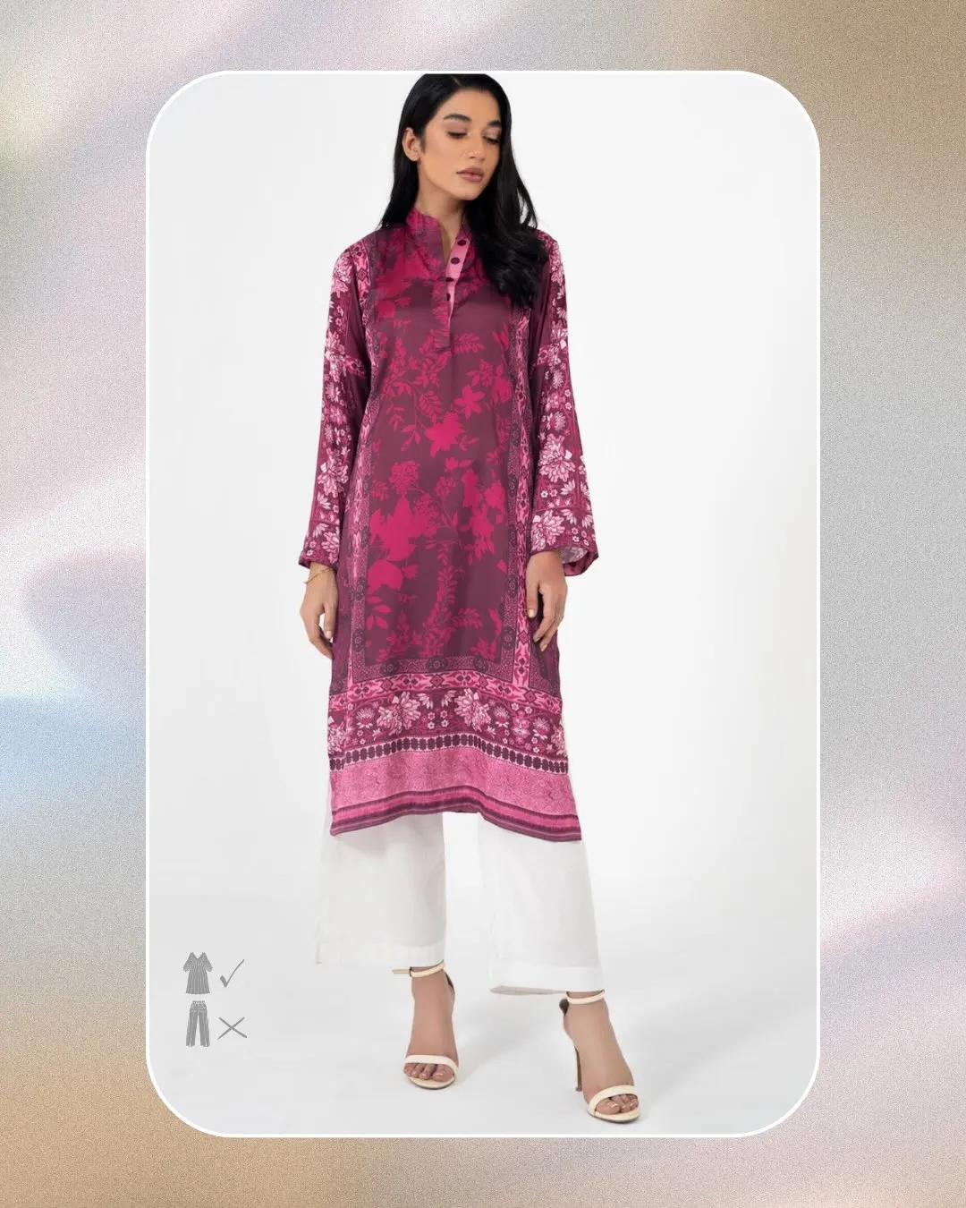 Satin Silk Kurti