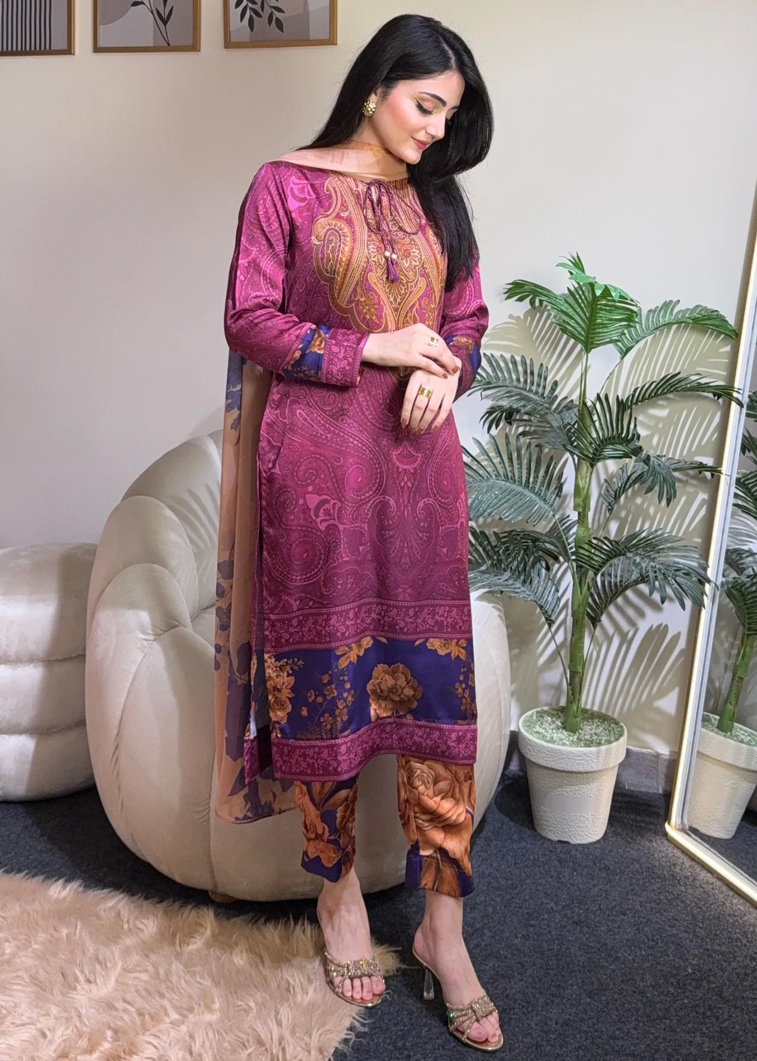 Printed Kurta Set in Multi