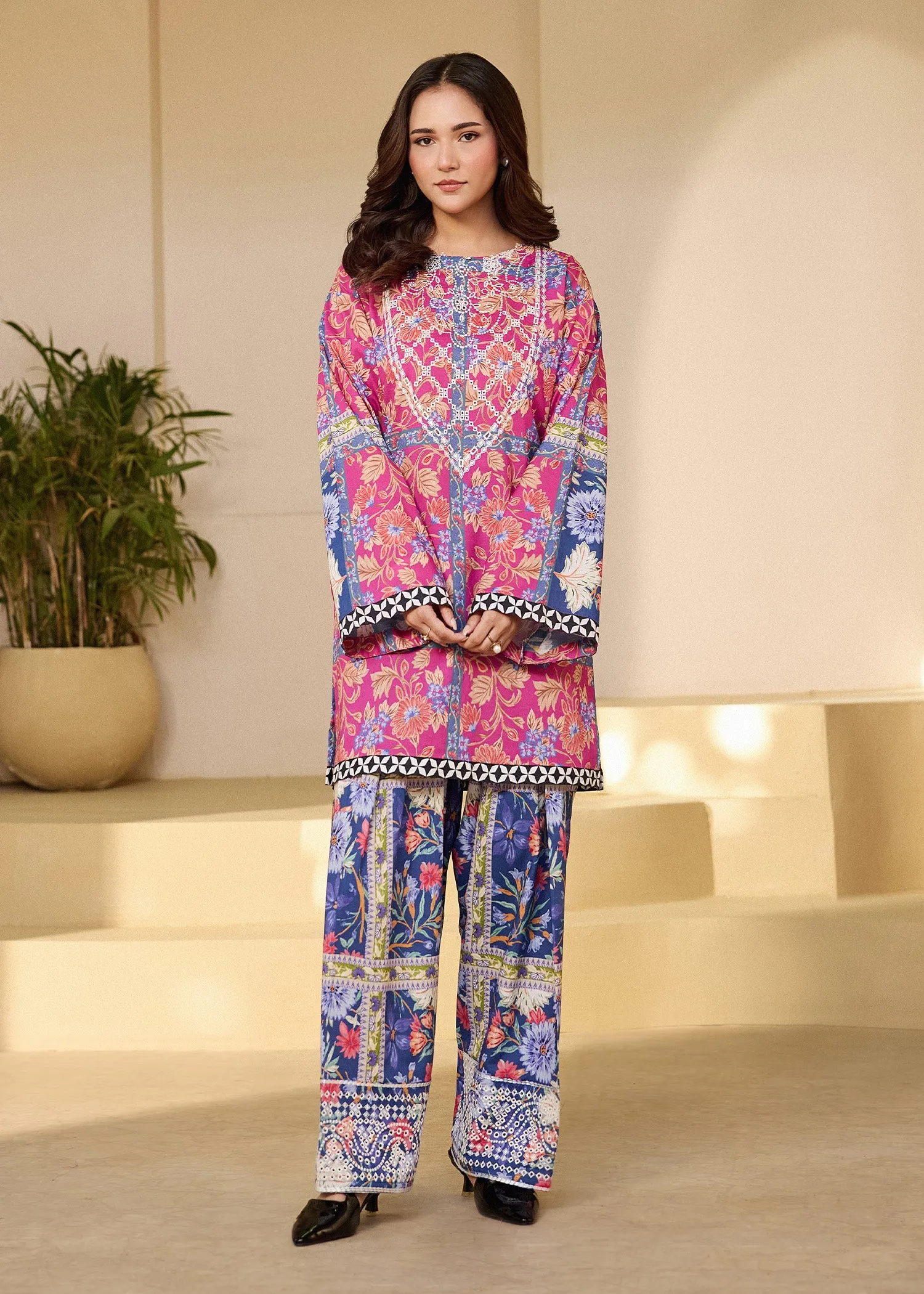 Digital Printed Kurta Set in Multi