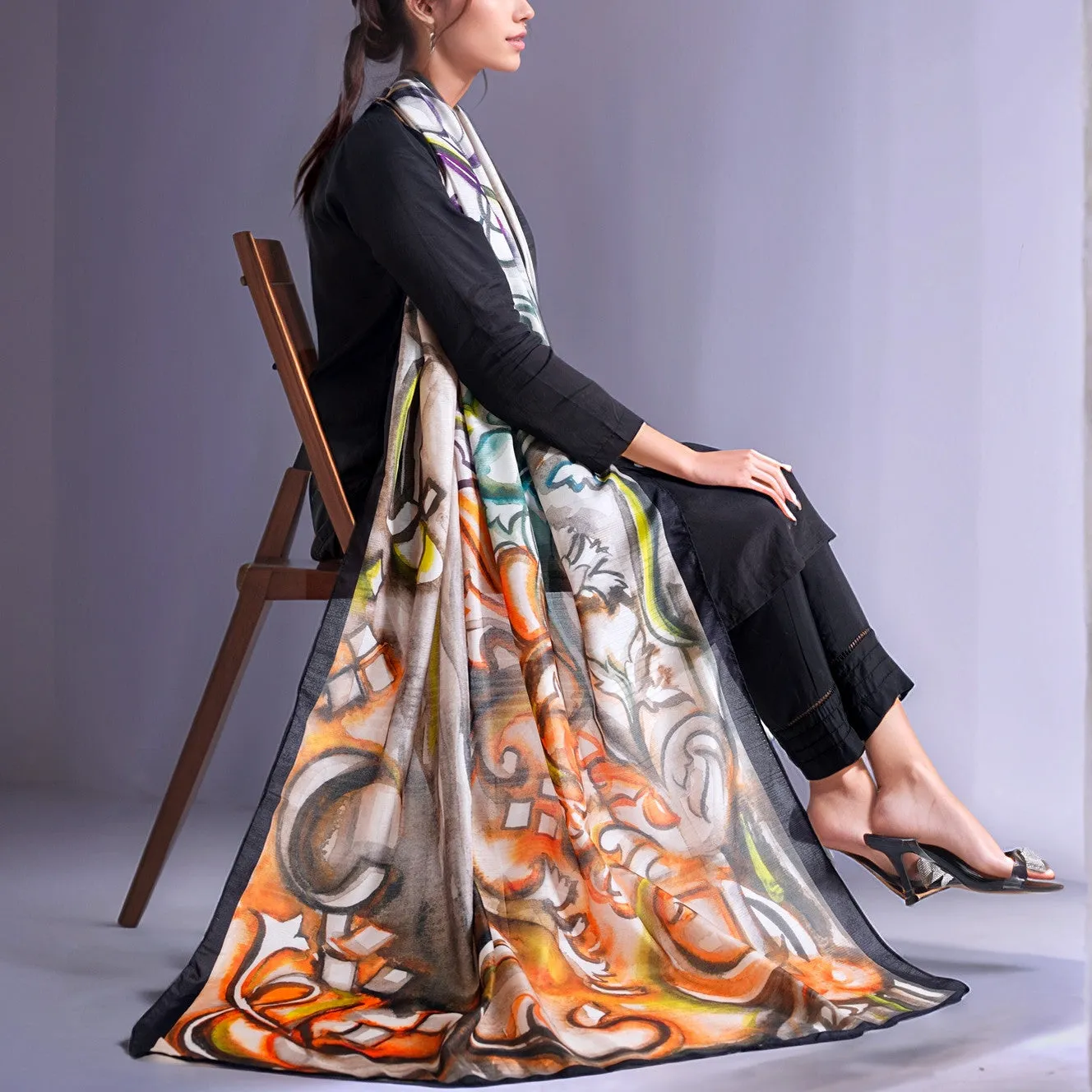 Printed Dupatta in Multi