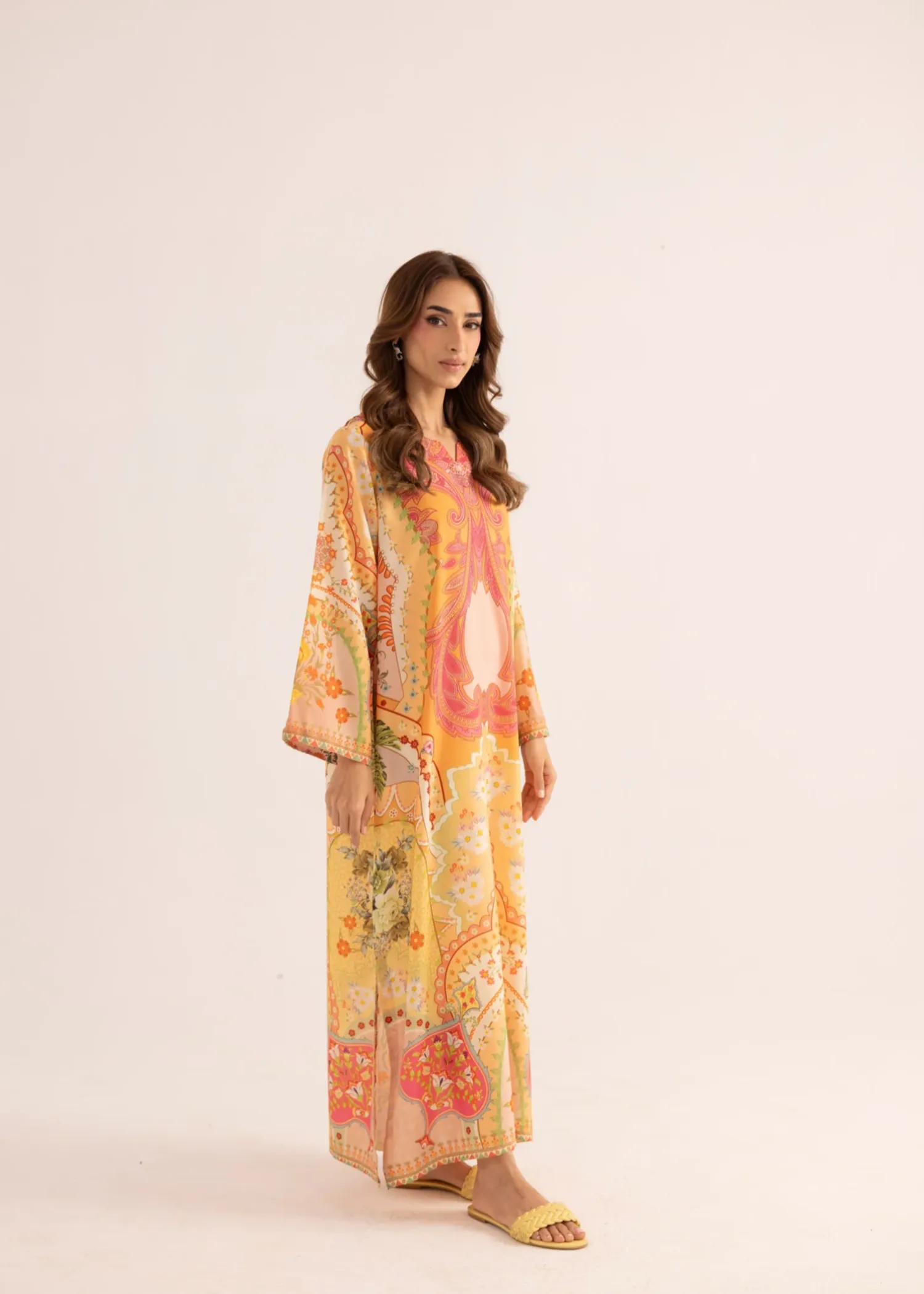 Lawn Kaftan in Honey