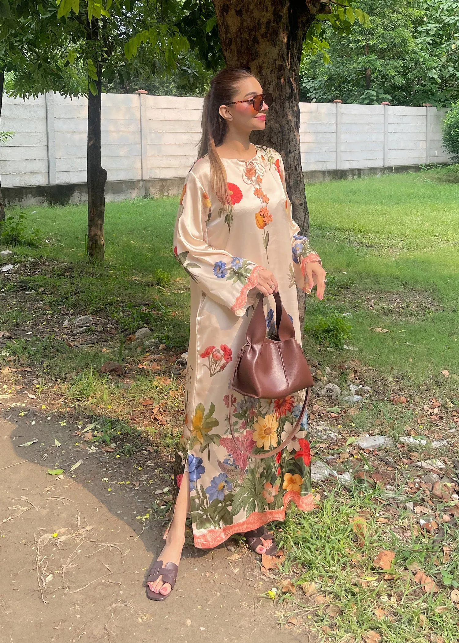 Printed Kaftan in Multi