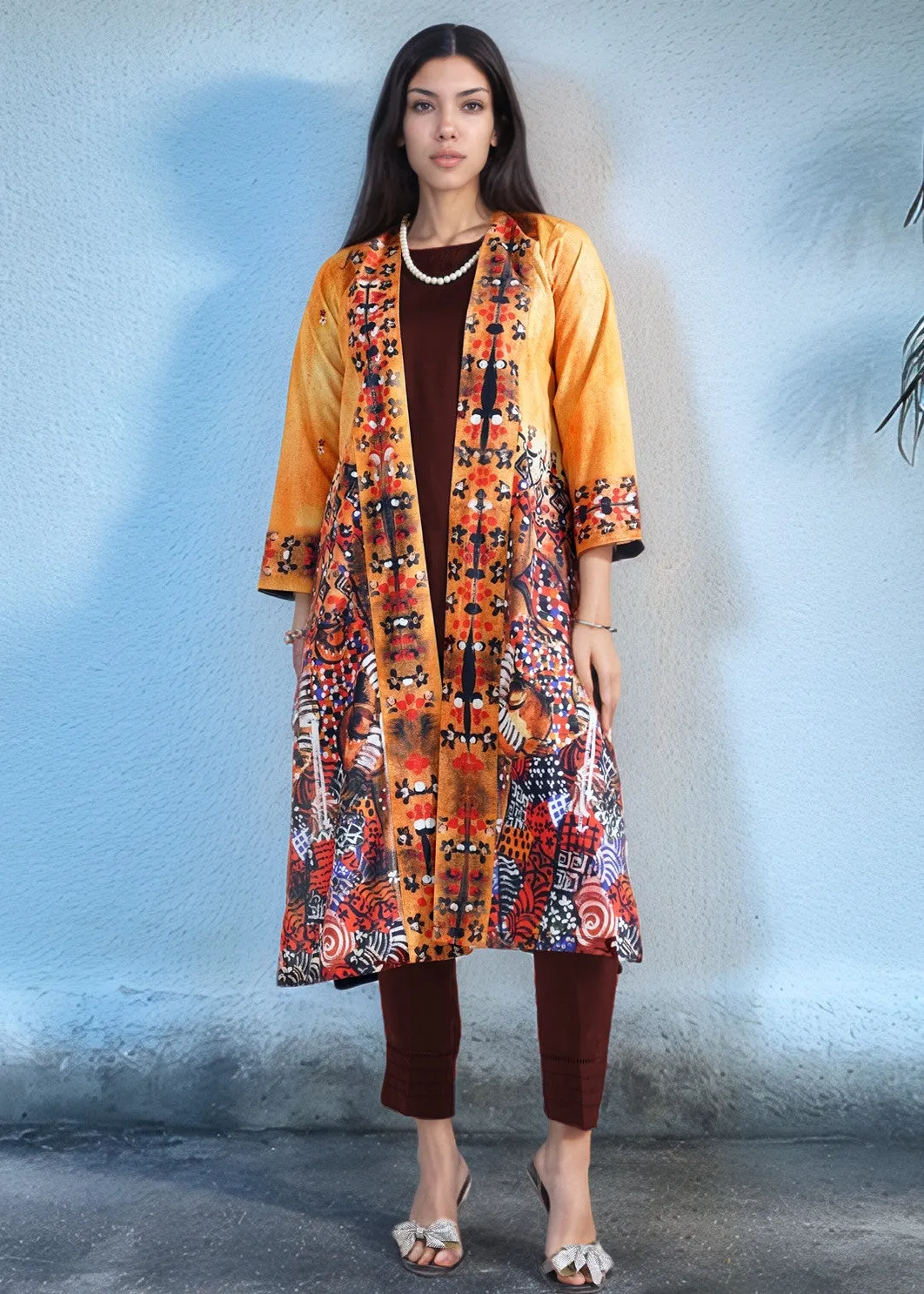 Sublimation Printed Gown in Multi