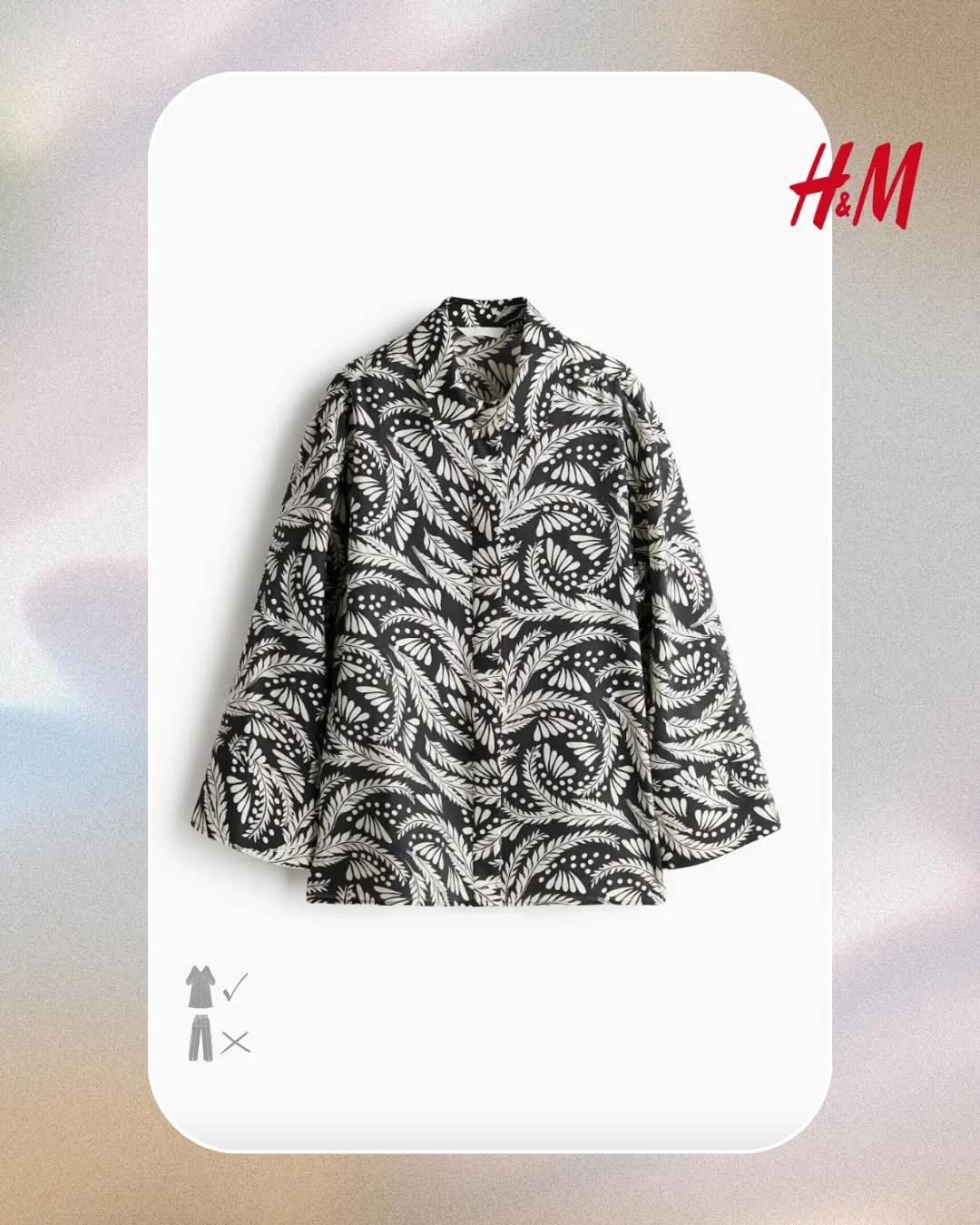H&M Printed Viscose Blend Shirt