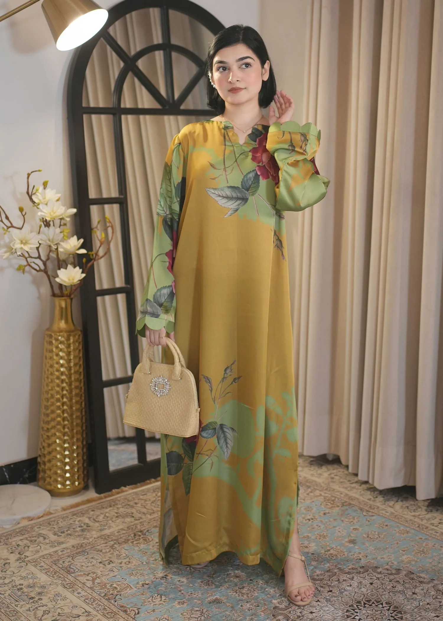 Printed Kaftan in Multi