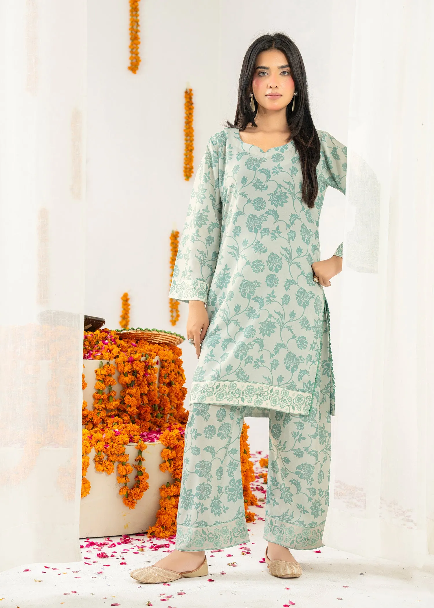 Lawn Co-ord Set in Mint Green
