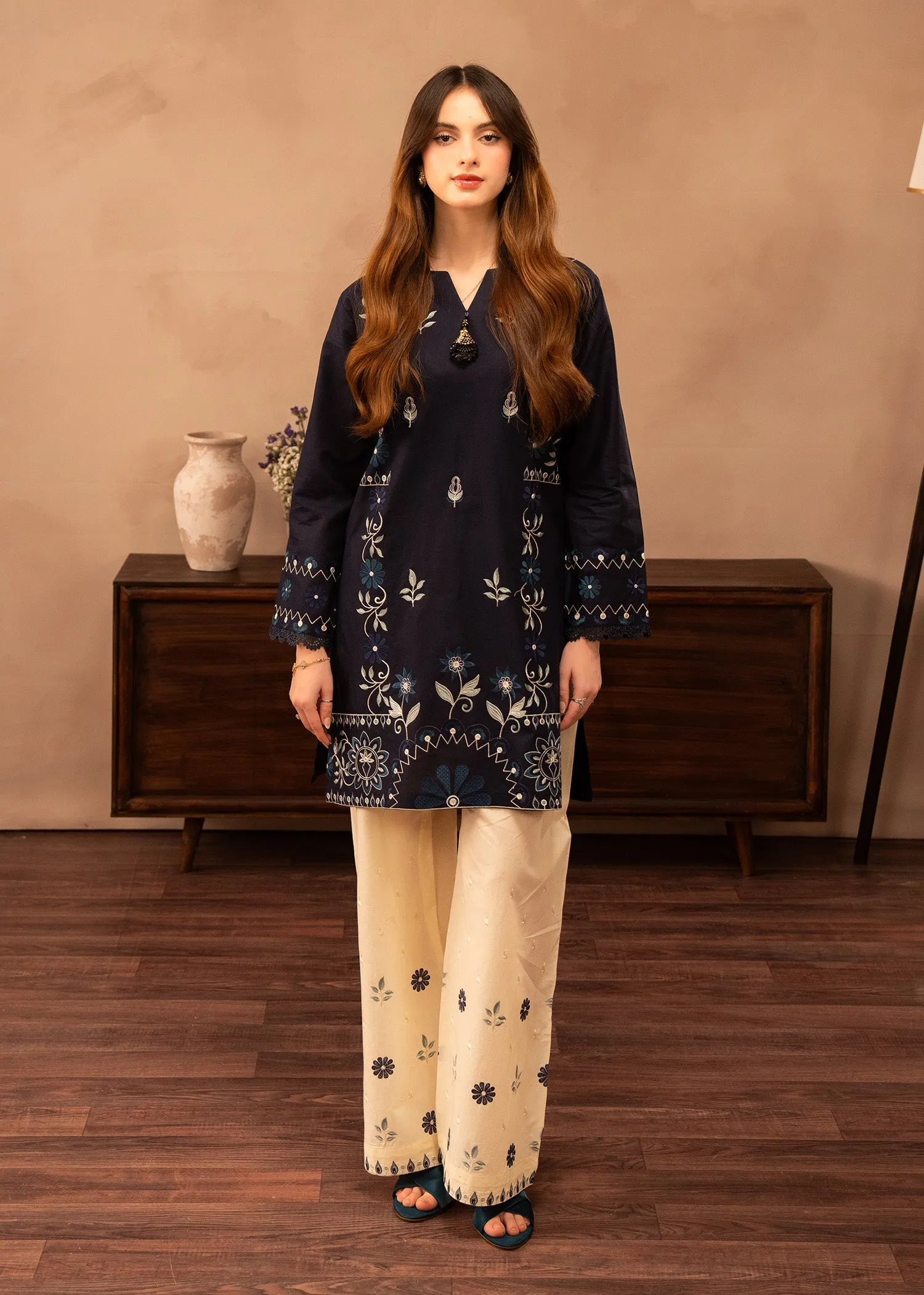 Lawn Kurta Set in White