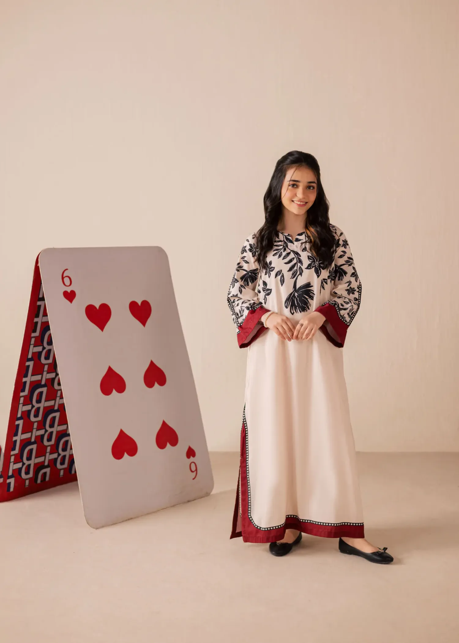 Silk Kaftan in Antique White