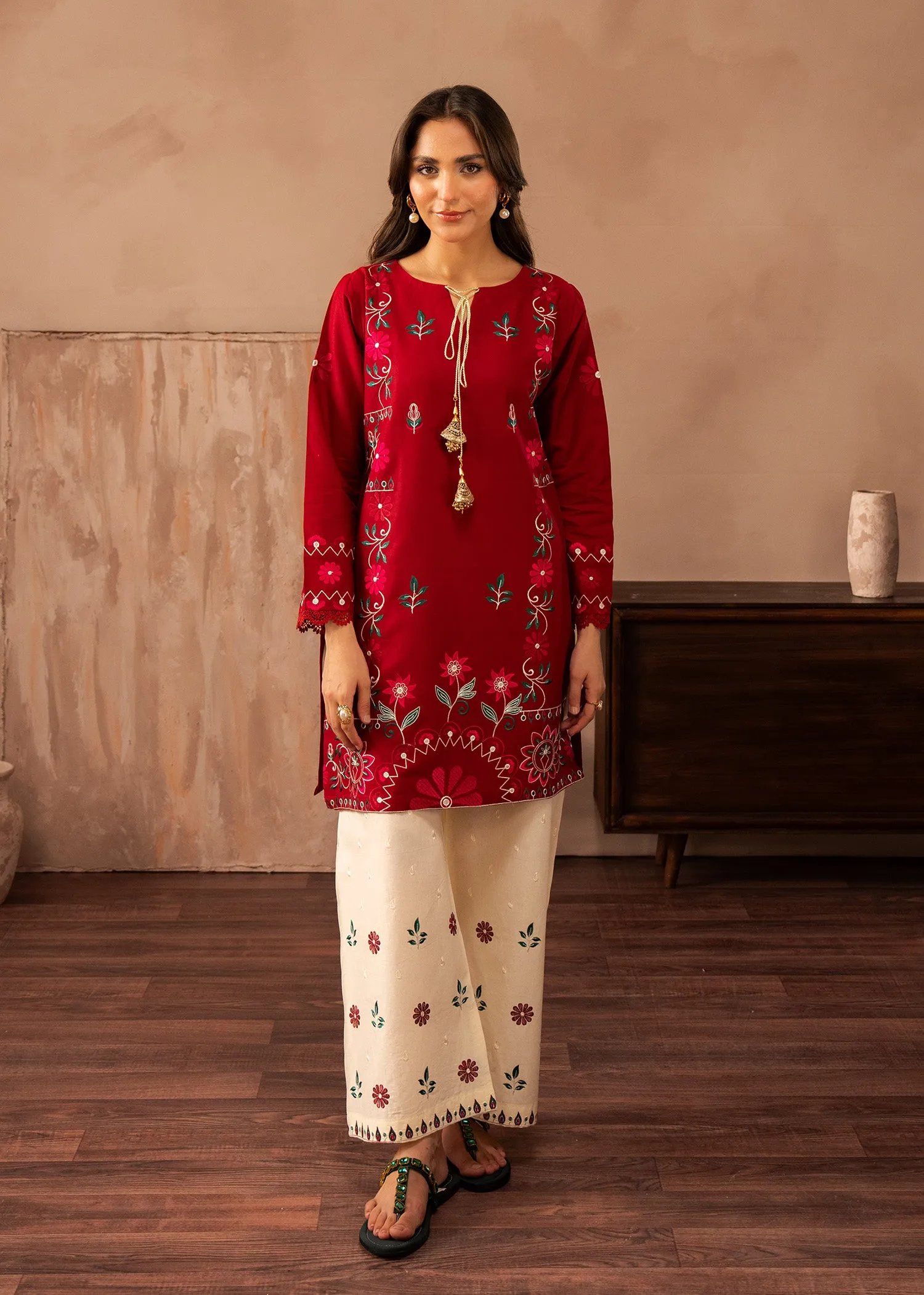 Lawn Kurta Set in White