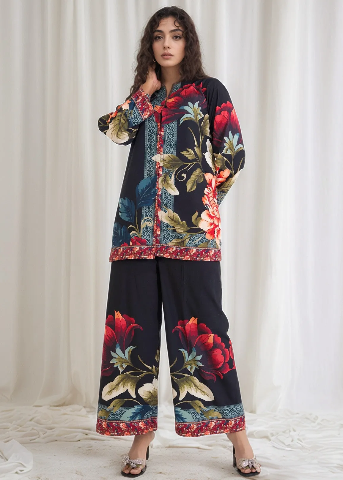 Sublimation Printed Co-ord Set in Black