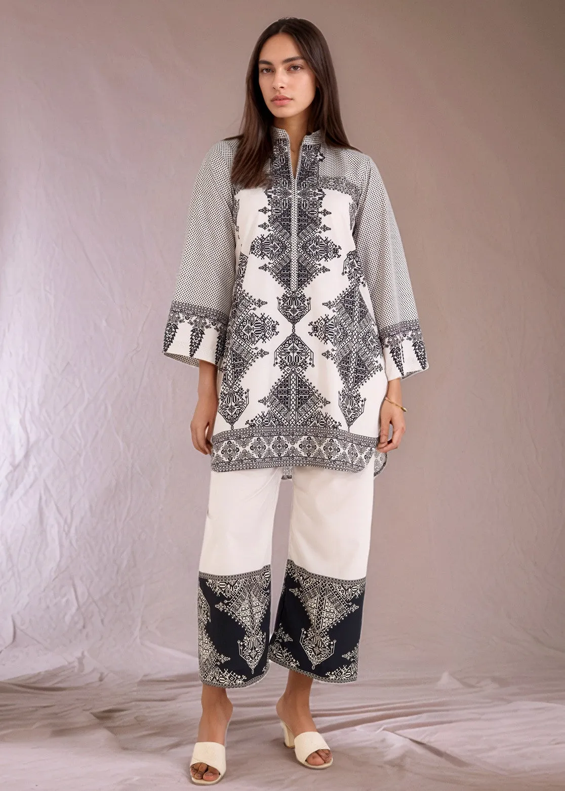 Printed Co-ord Set in Black