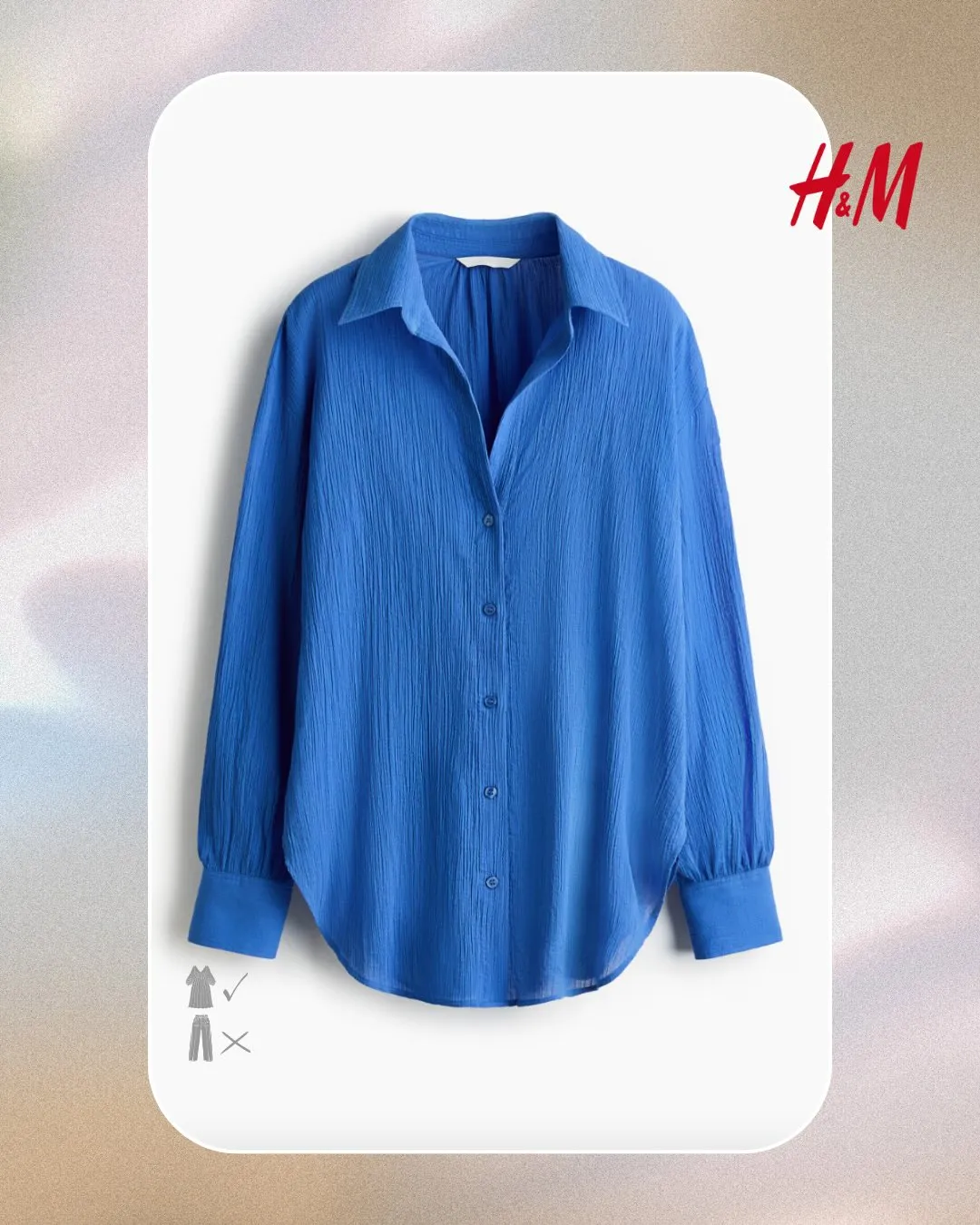 H&M Crinkled Cotton shirt